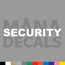 SECURITY Vinyl Die Cut Decal Sticker