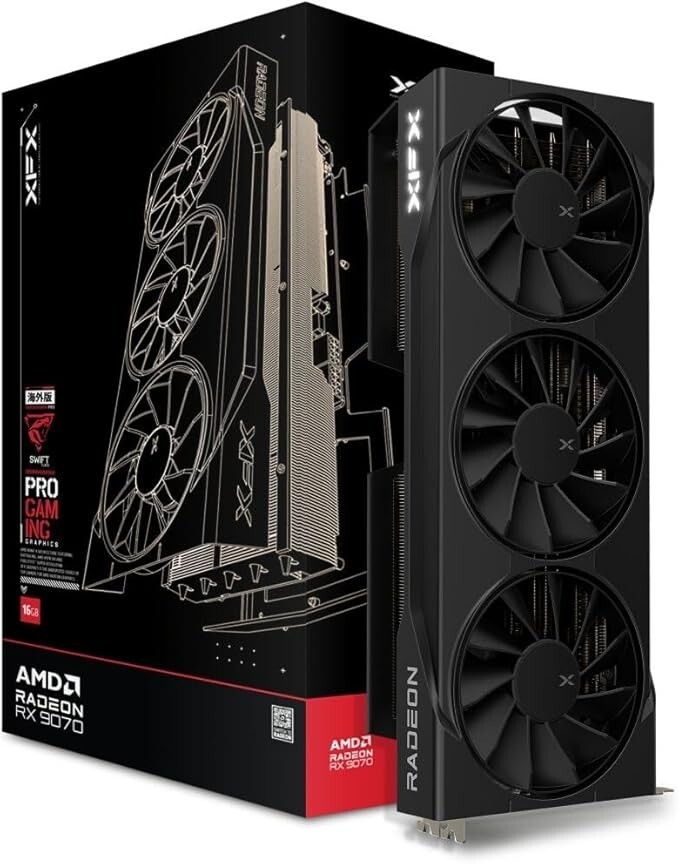 【新品未使用】XFX Swift RX 9070 XT XFX Swift AMD Radeon RX 9070XT Triple Fan Gaming Edition