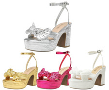 Women Chunky Platform Block Heel Sandals Ankle Strap Wedding Party Dress Sandals