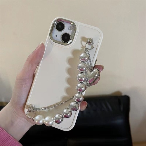 Ins Style Beaded Phone Lanyard Double Chain Mobile Phone Strap Keychain Pend _wa