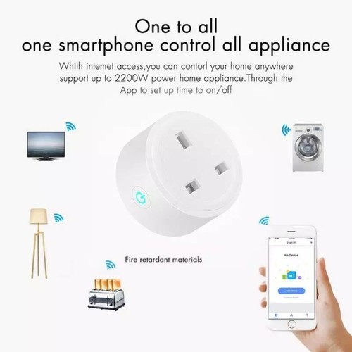 Google Alexa Smart Home WIFI Plug 16A Phone Remote Control Timer Power socket - Afbeelding 5 van 8