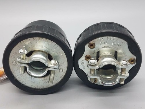 Hubbell Twist Lock Plug & Socket Set - 20AMP 250/600VAC Rubber Material Body - Picture 4 of 5