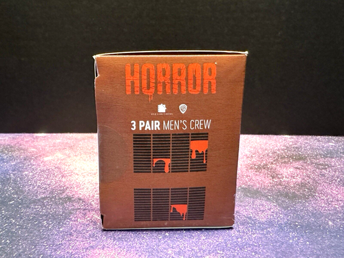 HORROR MOVIES 3 Pair of Crew Socks Fits Shoe Size 8-12 New Bioworld IT Friday - Picture 4 of 13