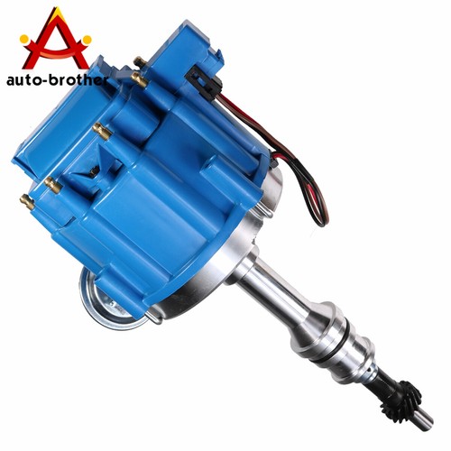 For SBF Small Block Ford 351W Windsor HEI Distributor Blue W/ 65K Coil One Wire - Foto 7 di 12