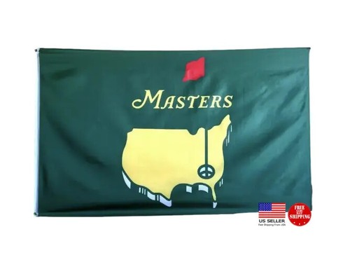 The Masters Bandiera Verde 3x5 Golf 3x5 Banner Augusta Georgia Golf Mazza USA Nuovo - Foto 13 di 15