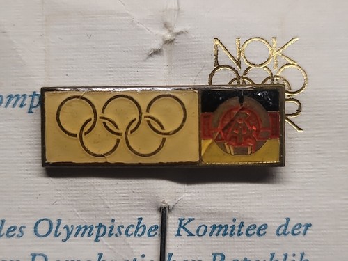 German Democratic Republic Germany National Olympic Committee Pin - Picture 2 of 2