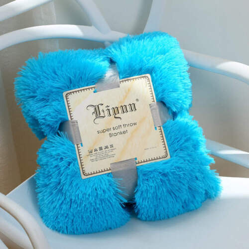 Super Soft Coral Fleece Blanket Warm Cozy Bedding Blanket Fluffy Sofa Bedding Ai - Picture 23 of 90