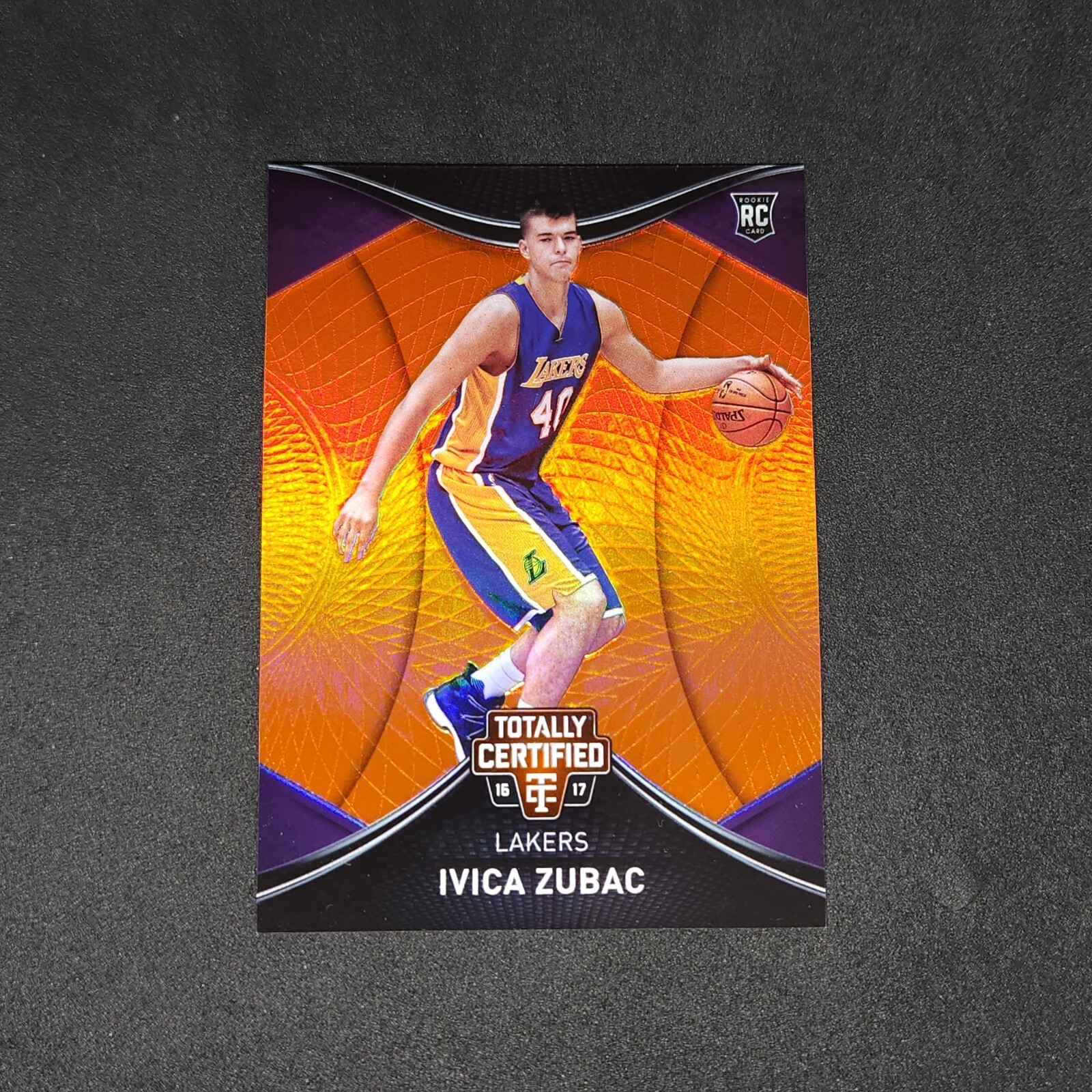 2016-17 Panini Totally Certified Orange #128 Ivica Zubac RC 09/60 Clippers