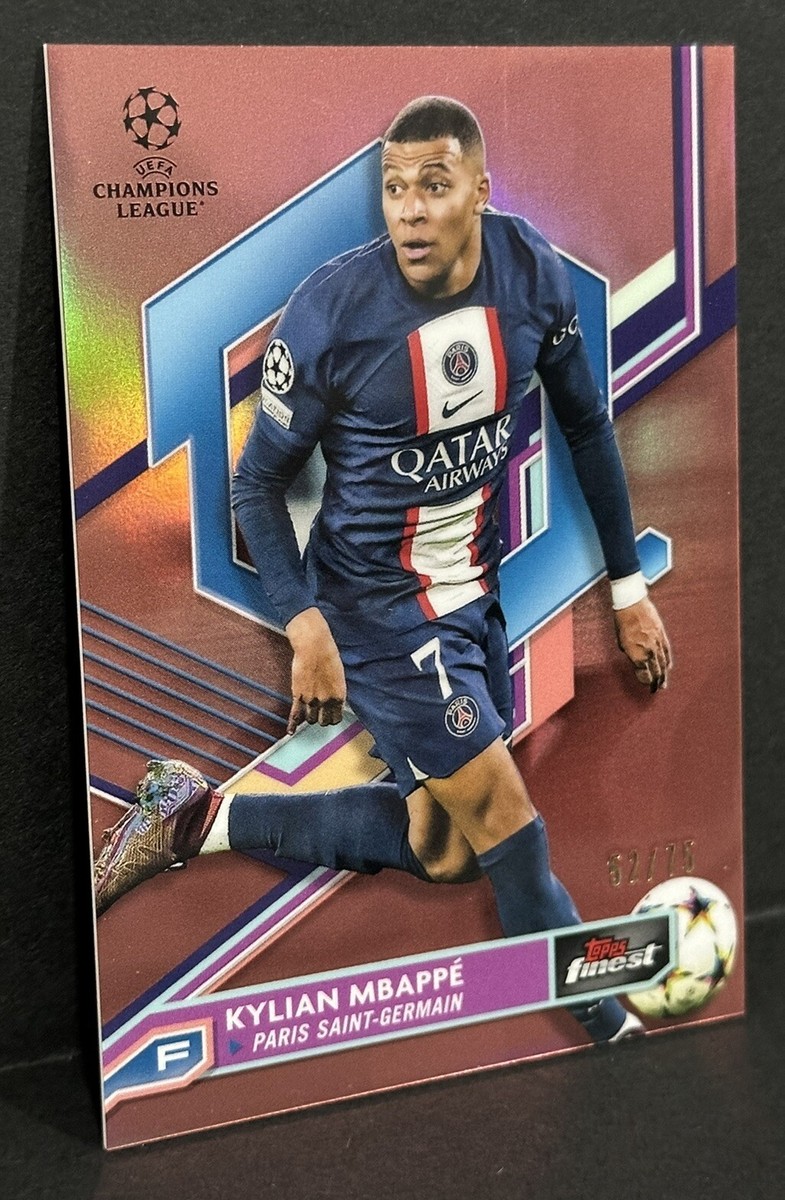 2022-23 Topps Finest UCL PSG Kylian Mbappe Rose Gold