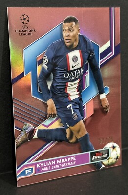 2022-23 Topps Finest UCL PSG Kylian Mbappe Rose Gold