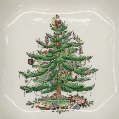 Spode Servizio Quadrato Ciotola Insalatiera Verdure Albero di Natale Inghilterra - S3324-V - Foto 5 di 7