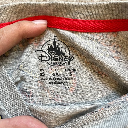 Disney Parks Shirt Girls XS Gray Rainbow Castle WDW Retro Pride Casual Stars New - Picture 3 of 14