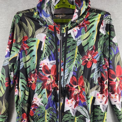C&C California Jacket SZ L Tropical Lightweight Full Zip Hood Drawstring Waist - Picture 3 of 20