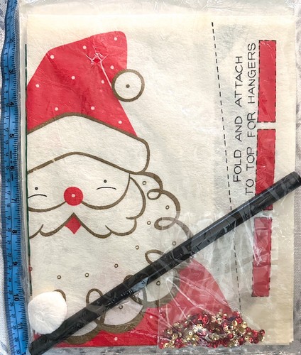 Kit de artesanía vintage 785 bolsa de correo de Santa con joyas almacenamiento de tarjetas de Navidad ¡sellada! - Imagen 4 de 4