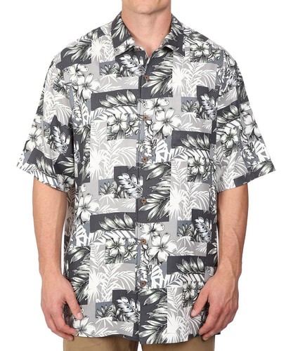 $168 New Tommy Bahama Big & Tall Plumeria Patchwork Tortola Silk Camp Shirt XLT - Picture 1 of 4