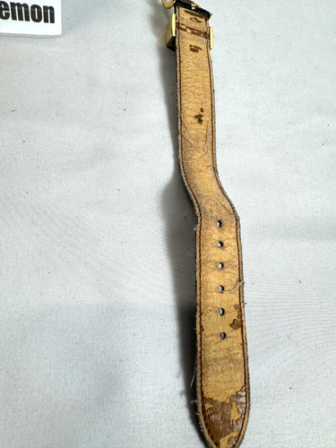 VTG Tokio Kumagai SEIKO Quartz Wristwatch Gold Black Belt "Dead Battery" Rare - Picture 12 of 16