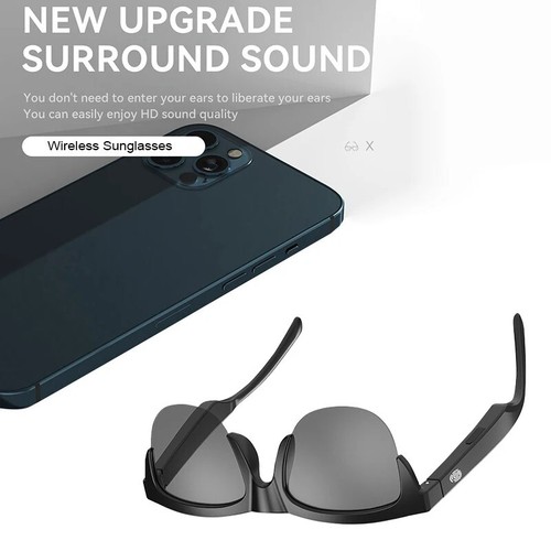 Smart Glasses Bluetooth Call & Music Anti-Blue light Glasses Open Ear Headset US - Picture 6 of 23