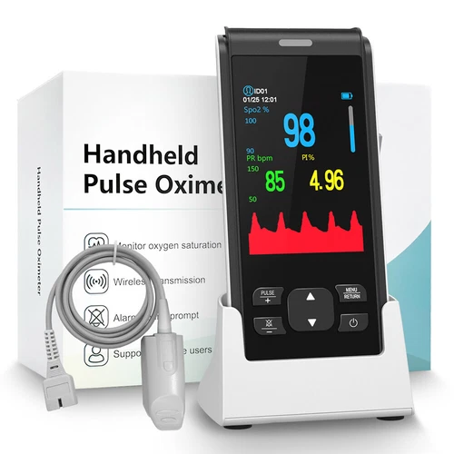 Handheld Pulse Oximeter SpO2 PR Heart Rate Finger Blood Oxygen Monitor Oxímetro