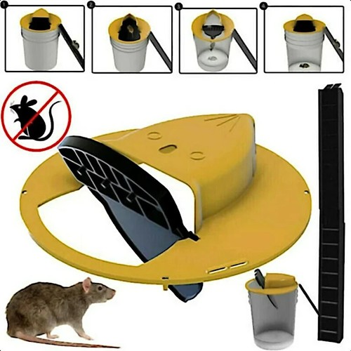 5 Gallon "Flip & Slide" Bucket Trap – Humane Mouse, Rat, Rodent Live Multi-Catch - Picture 3 of 17