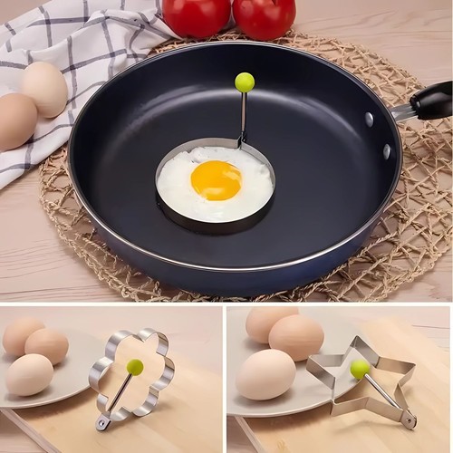 Spiegeleiform Edelstahl Spiegeleier Ring Eier Form Pfannenring Pancakes Gemüse - Bild 12 von 19