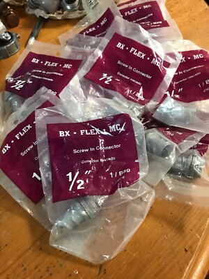 bx-mc-flex screw in connector 1/2'' 49010 pack of 11