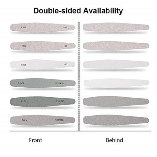 6 Pro Nail File Set– Double‑Sided Emery Boards #100/#180 for Manicure & Pedicure - Picture 2 of 7
