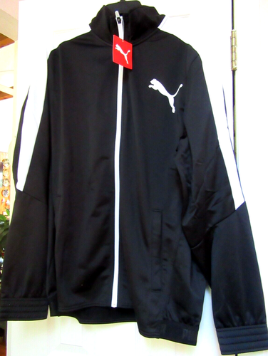 NUOVA IN BORSA con/ETICHETTE~GIACCA DA UOMO PUMA XL~NERO+BIANCO~PESO MEDIO~TUTTO L'ANNO JAX~ - Foto 3 di 10
