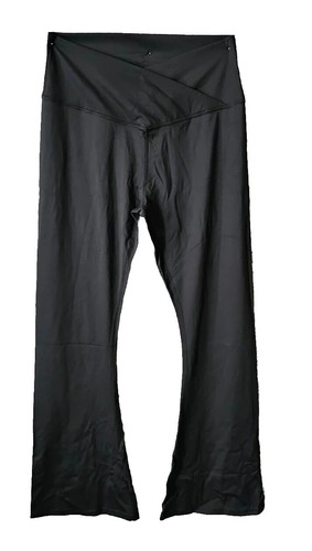 Women's L Black Flare Leggings with Criss-Cross Waist NEW WITHOUT TAGS - Picture 2 of 10