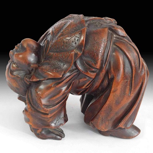 Antique Japanese Carved Children's Day Kodomo-no-hi Karako Wood Okimono Set 子供の日 - Picture 8 of 10