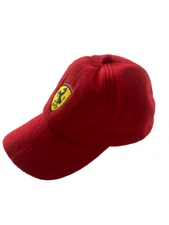 Ferrari Kids Fleece Shield Hat with Ear Flaps (Red)