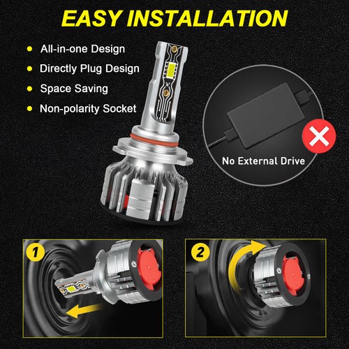 For Honda Accord 2008-2017 4x 6000K White LED Headlights High/Low Beam Bulbs A8D - Picture 8 of 16