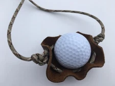 Golf Ball Thrower Paracord & Leather Shepherd Sling made by David The Shepherd