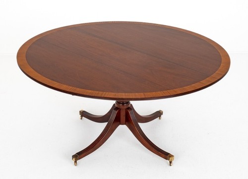 Round Regency Dining Table Mahogany Revival - Picture 2 of 5