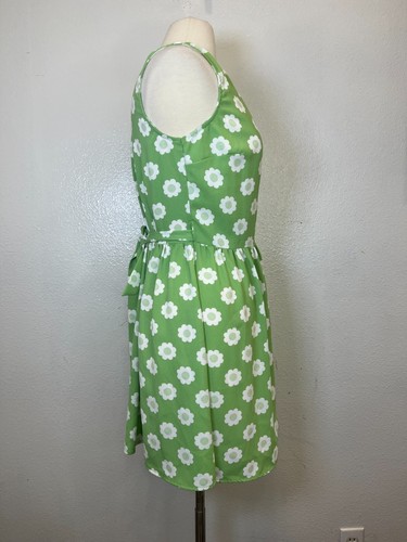 ModCloth Pose Without Saying Wrap Dress, Green White Sleeveless Women's Size S - Picture 6 of 8
