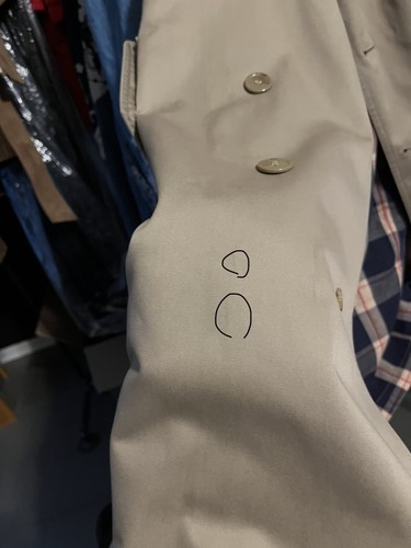 Oleg Cassini Signature Men’s Beige Double Breasted Trench lined Coat Size 40 R - Picture 12 of 13