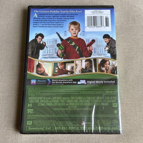 Home Alone (DVD NEW + Digital 1990) Christmas Holiday Comedy Macaulay Culkin + - Picture 2 of 7