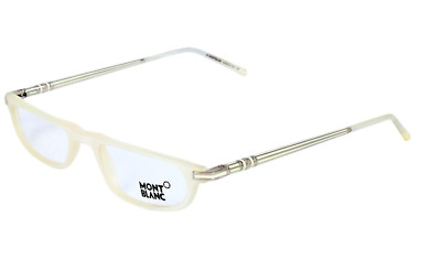 New MONTBLANC MB 254 021 50-19 140 White & Silver Reading Glasses Frames Readers