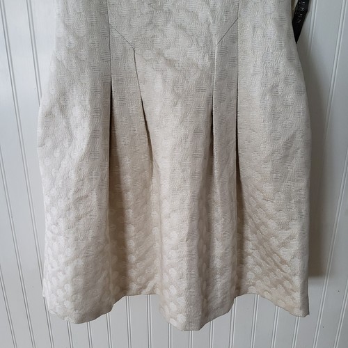 Lauren Ralph Lauren Dress Womens 10 Holiday Cream Gold V Neck Pockets New $184 - Picture 3 of 19