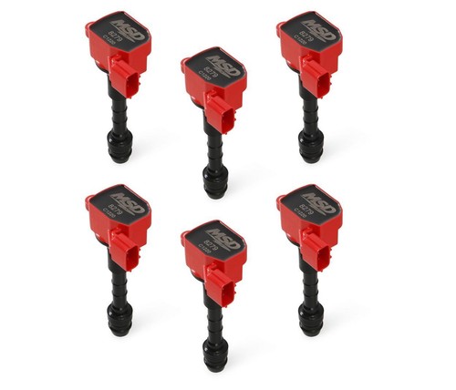 MSD MSD Ignition Coil - Blaster Series - Fits Nissan Infiniti 3.5L - Red - 6-Pac
