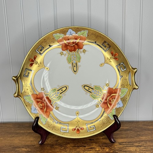 Rare 12” Pickard DAHLIA RUBRA 1912 Anton Richter Platter Plate Art Deco Donisch - Picture 4 of 17