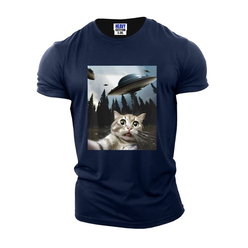 Katze Selfie Herren T-Shirt lustig fantastisch Tierliebhaber neu USA Humor neu Geschenk T-Shirt - Bild 11 von 12