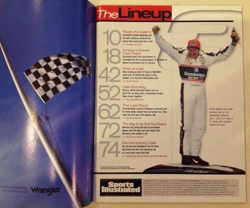 DALE EARNHARDT SPECIAL COMMEMORATIVE SPORTS ILLUSTRATED ISSUE FEBRUARY 28, 2001 - Picture 3 of 7