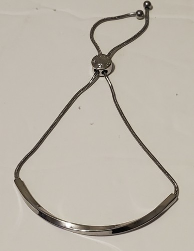 Womens Silver-Tone Slider Bracelet - Picture 2 of 3