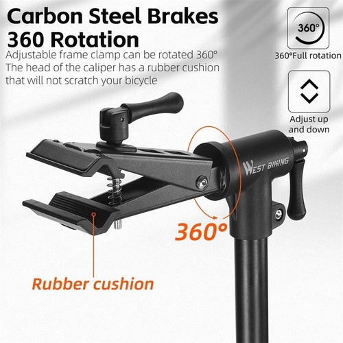 WEST BIKING Soporte ajustable para reparación de bicicletas Soporte de trabajo de mantenimiento de bicicletas - Imagen 12 de 20