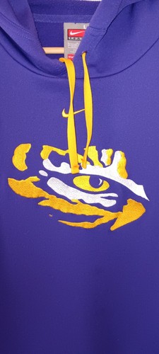 LSU Tigers Nike Team Hoodie Sweatshirt Center Swoosh Herren Large - Bild 1 von 6
