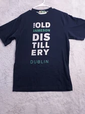 Jameson Shirt Mens Large Irish Whiskey Spellout Dublin Distellery 100% Cotton L