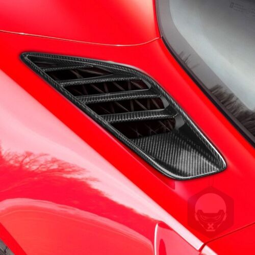 Real Carbon Fiber Rear Side Fender Vent Cover For Chevrolet Corvette C7 2014-19 - Picture 4 of 13