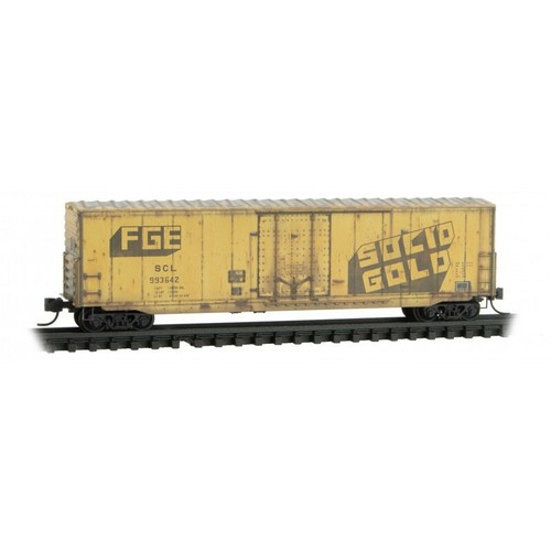 N Scale MICRO TRAINS 983 05 026 SCL /ex-FGE Weathered 50' Std Box Car   2 pack - Picture 5 of 5