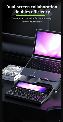 Mechanical Keyboard Wired 10.1 Inch Screen 84 Keys Hot Swap Gasket Metal Knob US - Picture 11 of 24