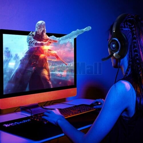 Gaming Headset PS4 Xbox One Headphone PC Earphone Stereo Sound Nose Cancelling - Picture 27 of 29